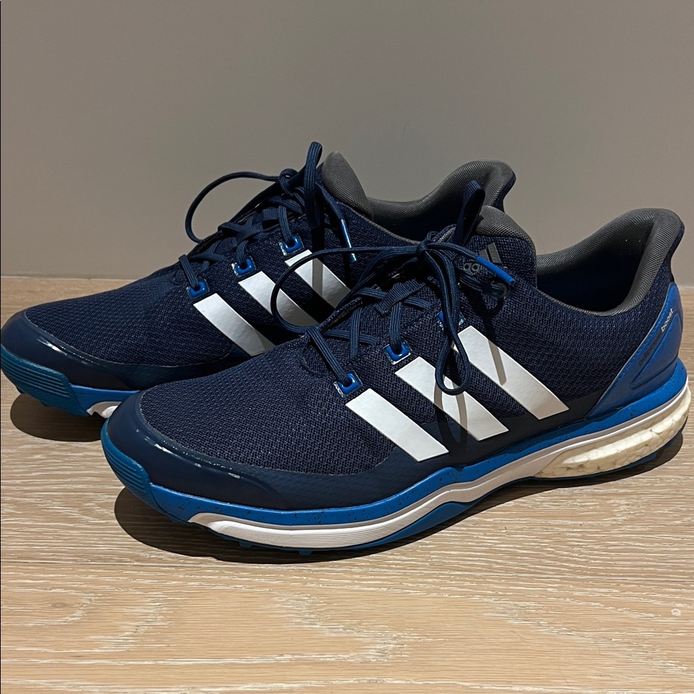 Adidas Mens Adipower S Boost 2 Golf Cleated Shoes Size 12 Blue